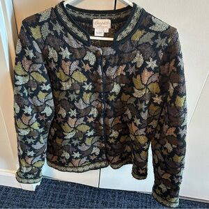 Cherry Lewis Earthy Floral Knit Cardigan